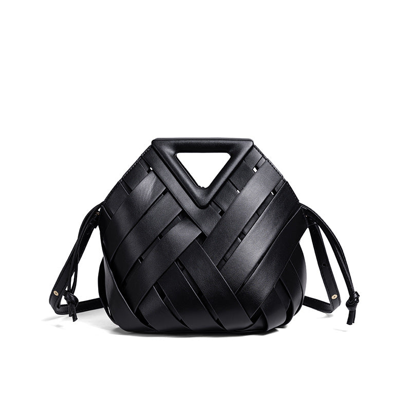 Handcrafted Woven Leather Shoulder Bag Kalsten