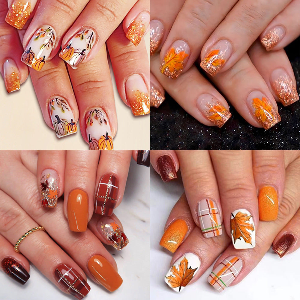 Autumn-Inspired Glitter Nail Art Set Kalsten