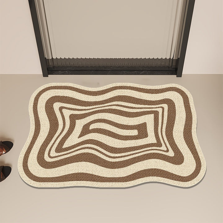 Modern Abstract Contoured Floor Mat