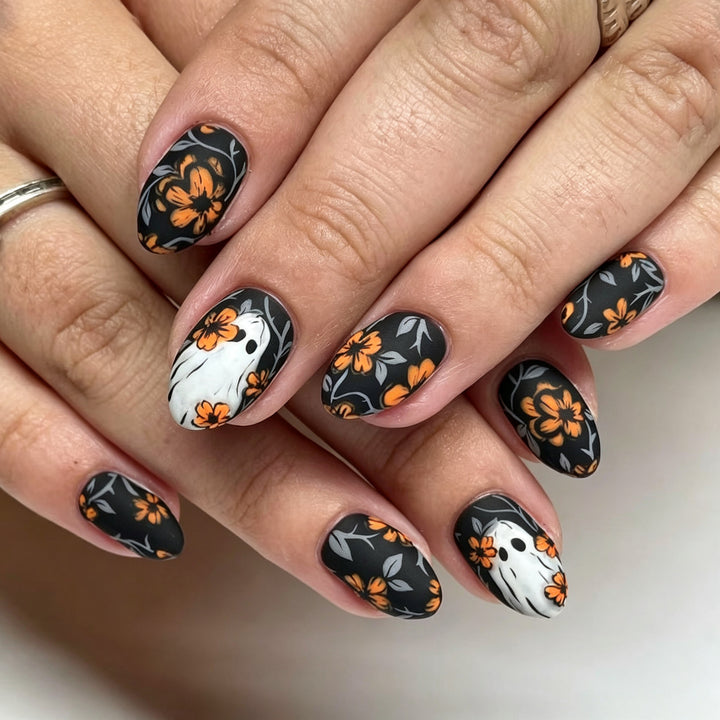 Artistic Floral Pattern Press-On Nail Set Kalsten