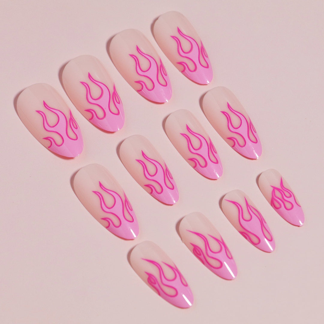 Artistic Flame Design Press-On Nails Kalsten