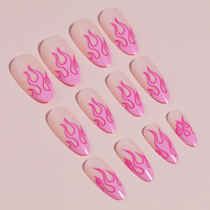 Artistic Flame Design Press-On Nails Kalsten