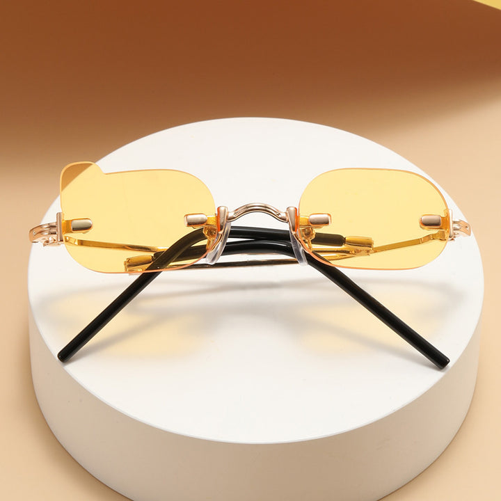 Ladies exclusive fashionable sunglasses with shiny metal frame Kalsten