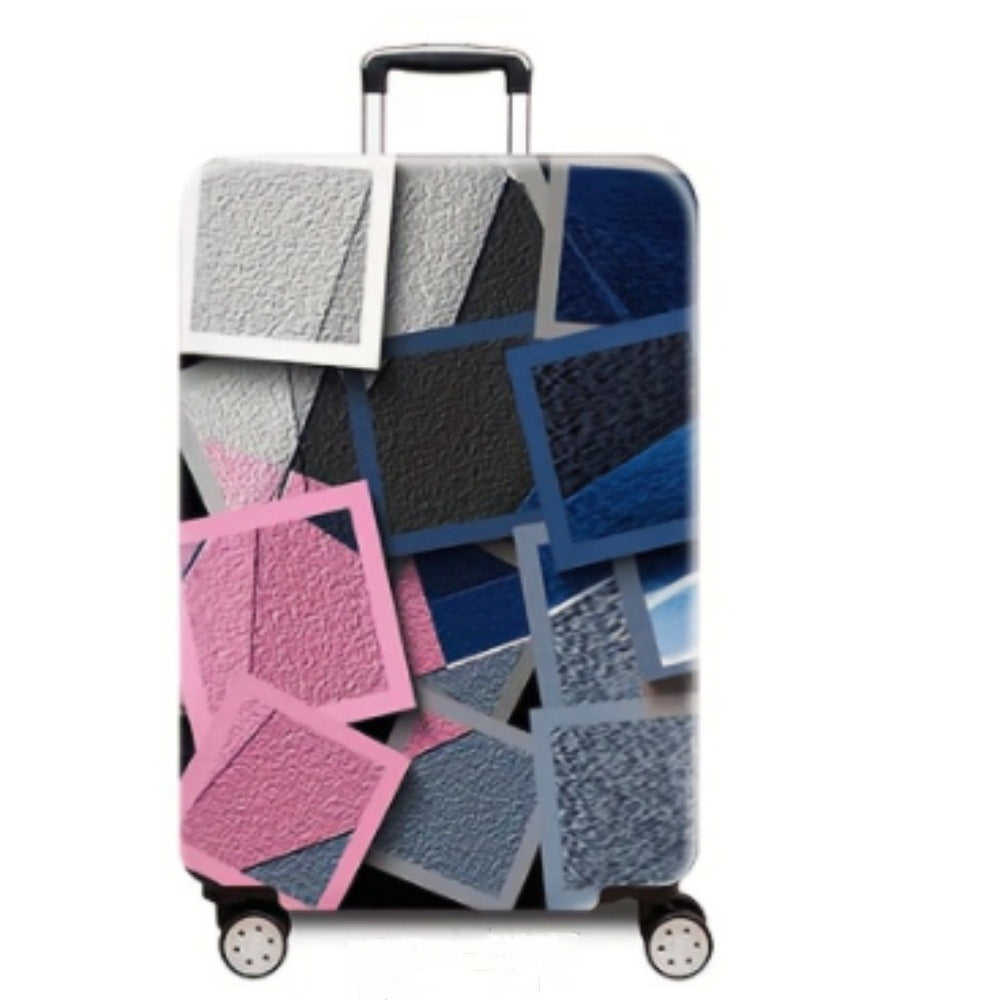 Women's hard-shell suitcase with creative multi-format pattern Kalsten
