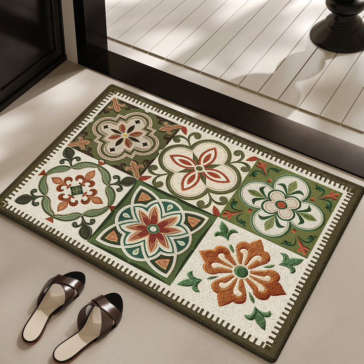 Floral Patterned Entry Mat
