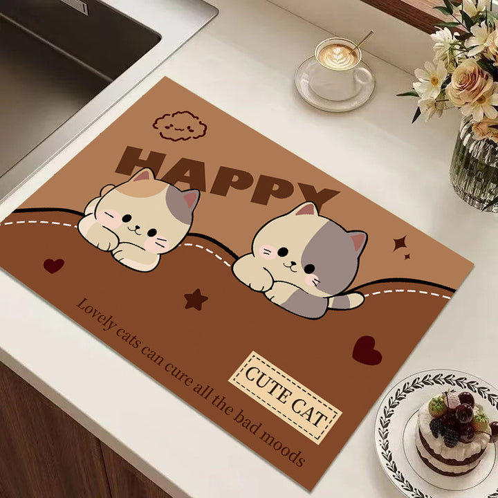 Cute Cartoon Dog Kitchen Mat Kalsten