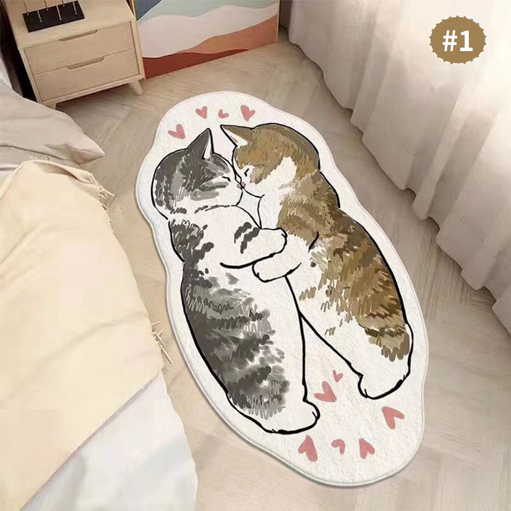 Cartoon Cat-Shaped Area Rug Kalsten