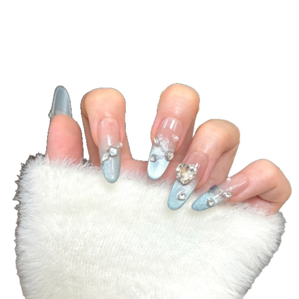 Elegant Rhinestone-Accented Press-On Nail Set Kalsten