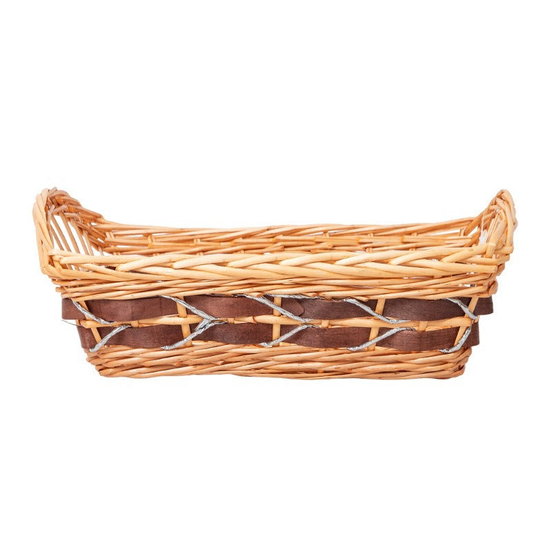 Braided storage basket with elegant fabric insert