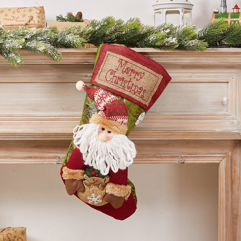 Festive Christmas stocking with nostalgic design Kalsten