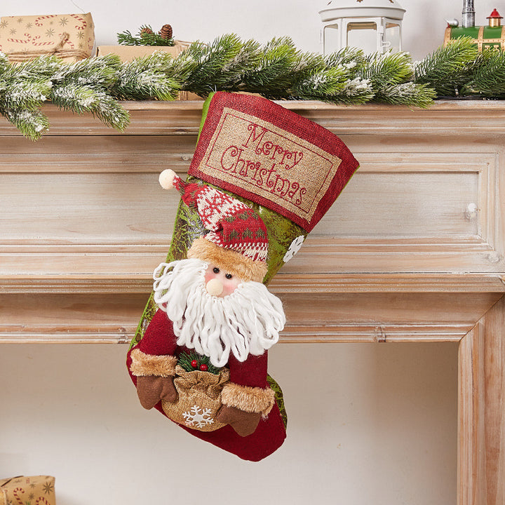 Festive Christmas stocking with nostalgic design Kalsten
