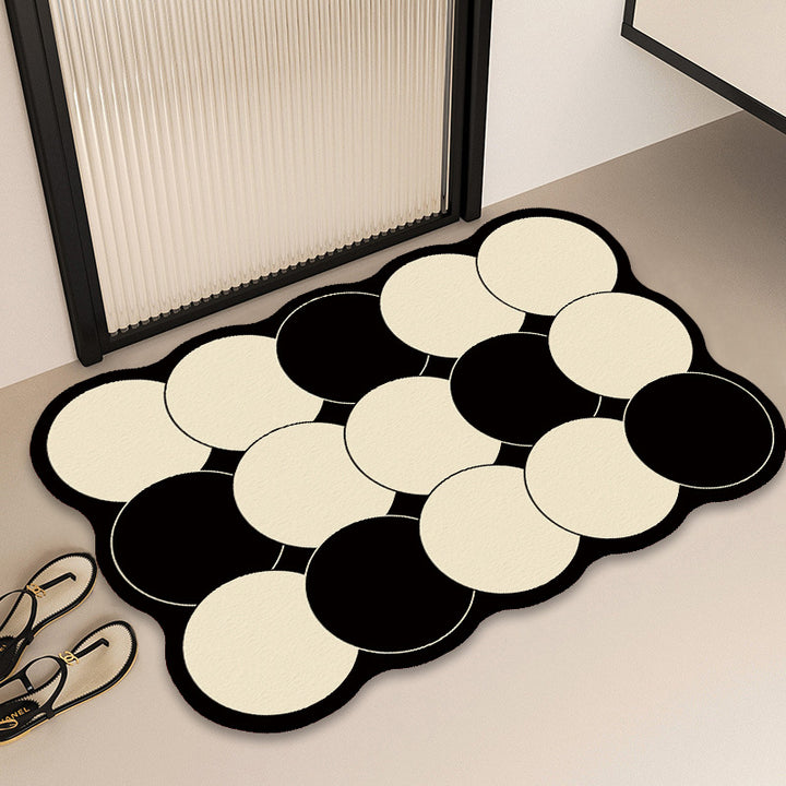 Artistic Abstract Checkered Area Mat