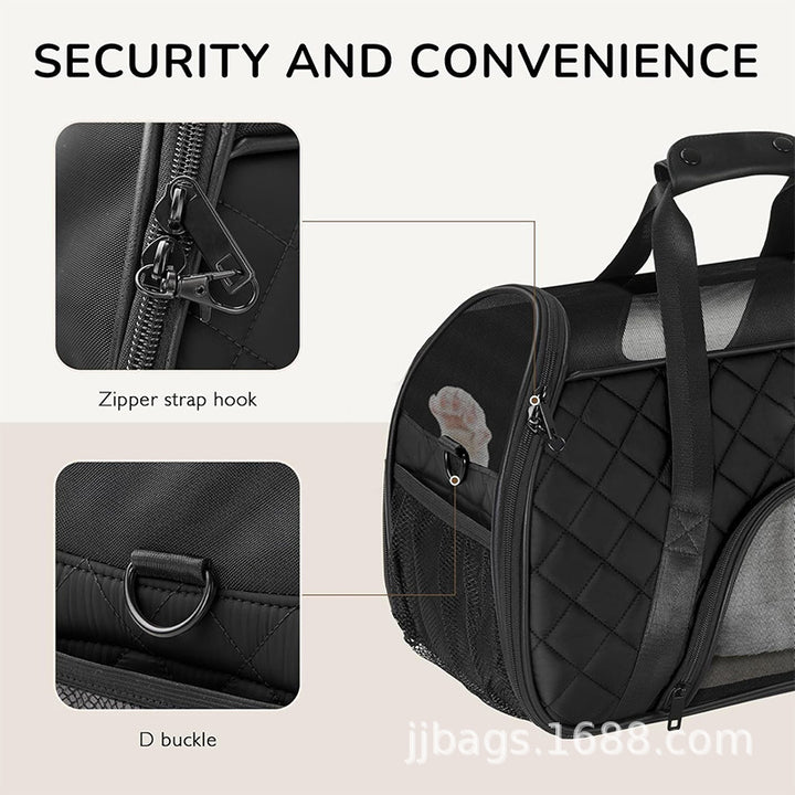 Closed pet transport bag with breathable mesh Kalsten