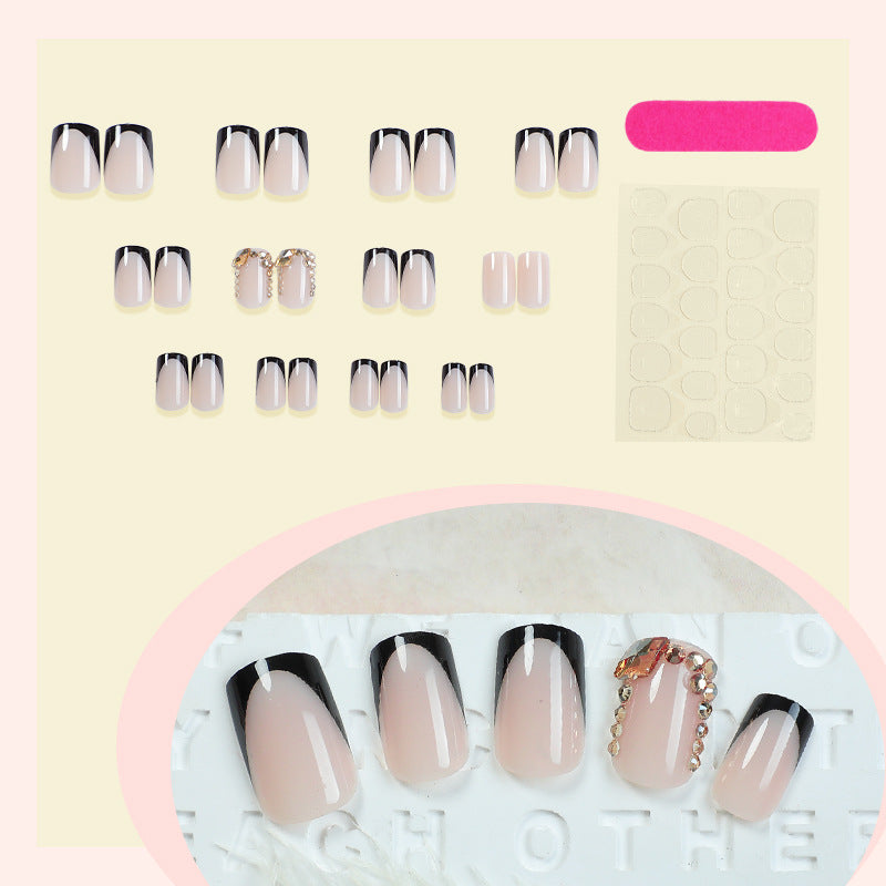 Premium Ombre Press-On Nail Set with Decorative Accents Kalsten