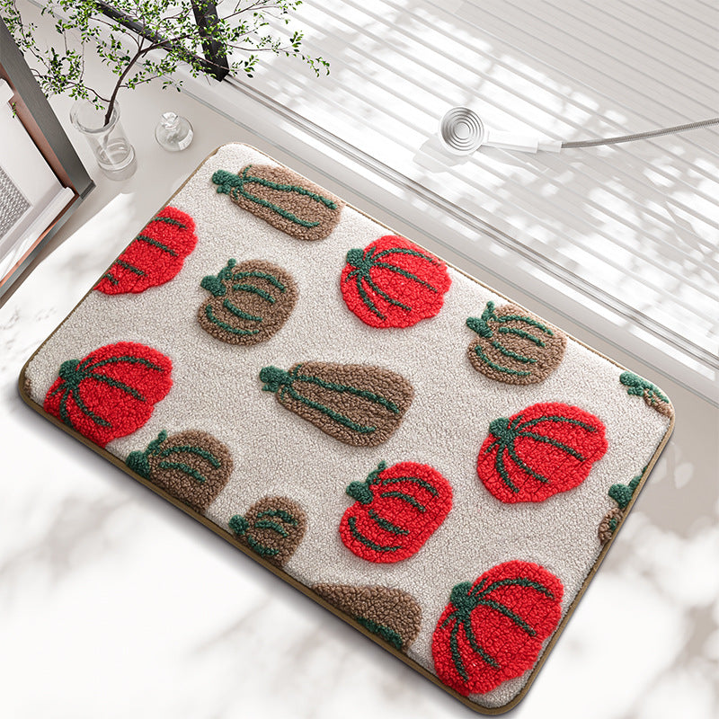 Decorative Pumpkin-Themed Bath Mat Kalsten