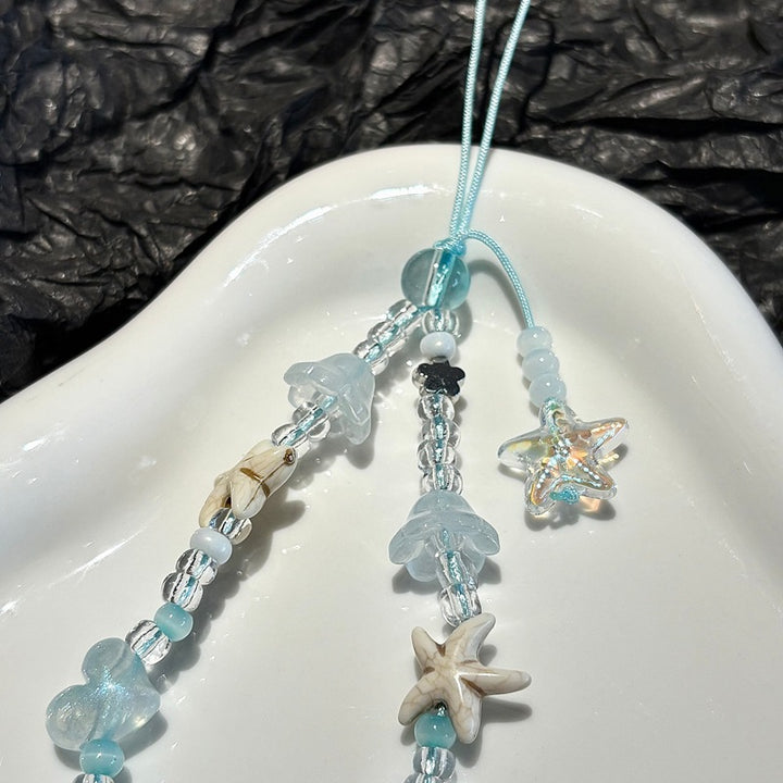 Dolphin and Starfish Beaded Charm Necklace Kalsten