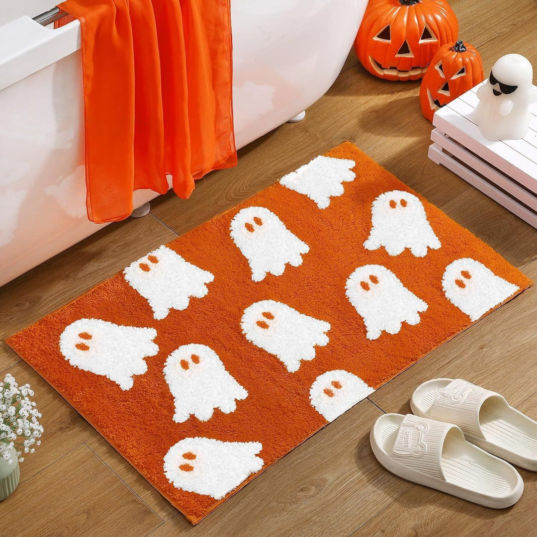Playful Ghost-Themed Bath Mat