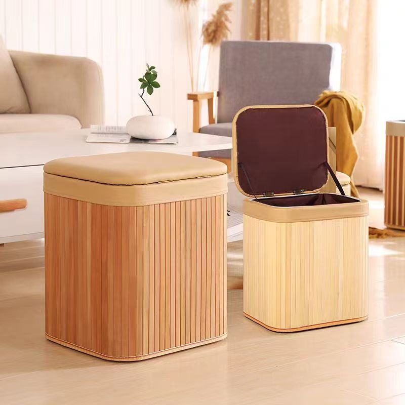 Multifunctional Stool Made of Natural Material Kalsten