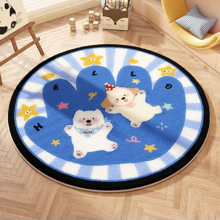Cartoon-Themed Round Area Rug
