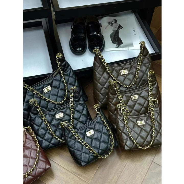 Elegant Quilted Shoulder Bag Kalsten