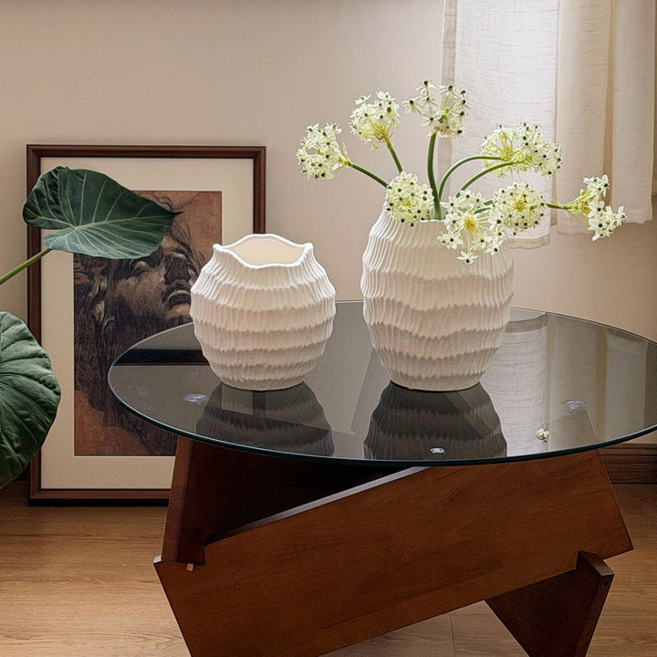 Textured Ceramic Home Decor Vase