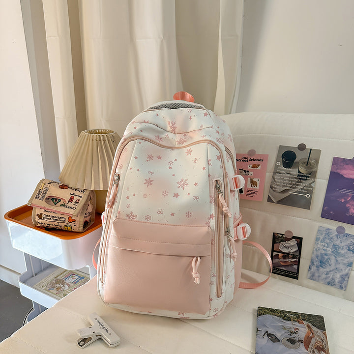 Backpack with Elegant, Floral Design and Many Compartments Kalsten