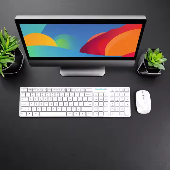 Elegant Wireless Keyboard and Mouse Set with Precision Control Kalsten