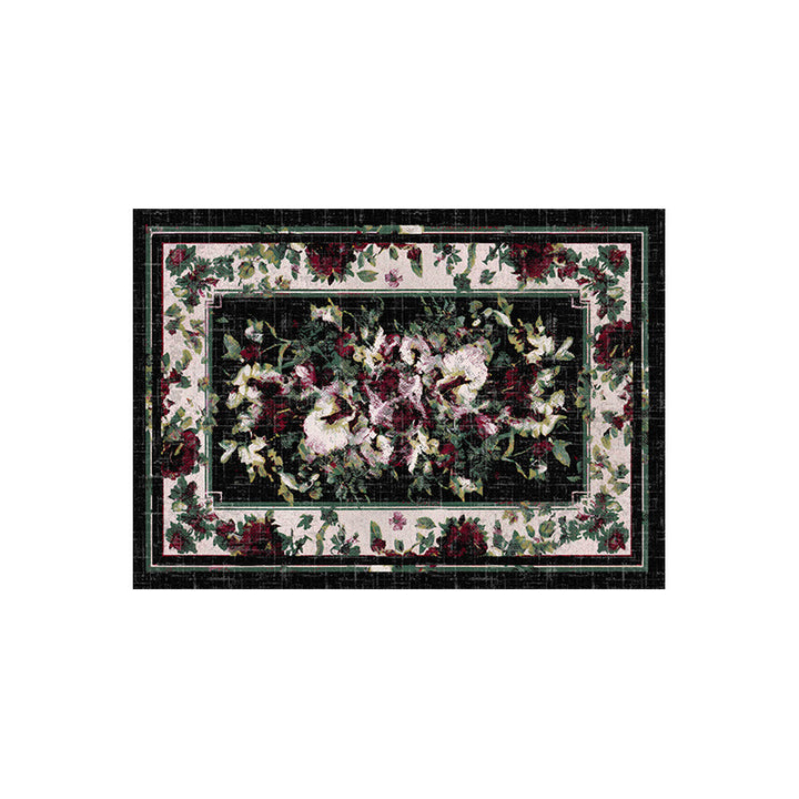 Vintage Floral Print Area Rug Kalsten