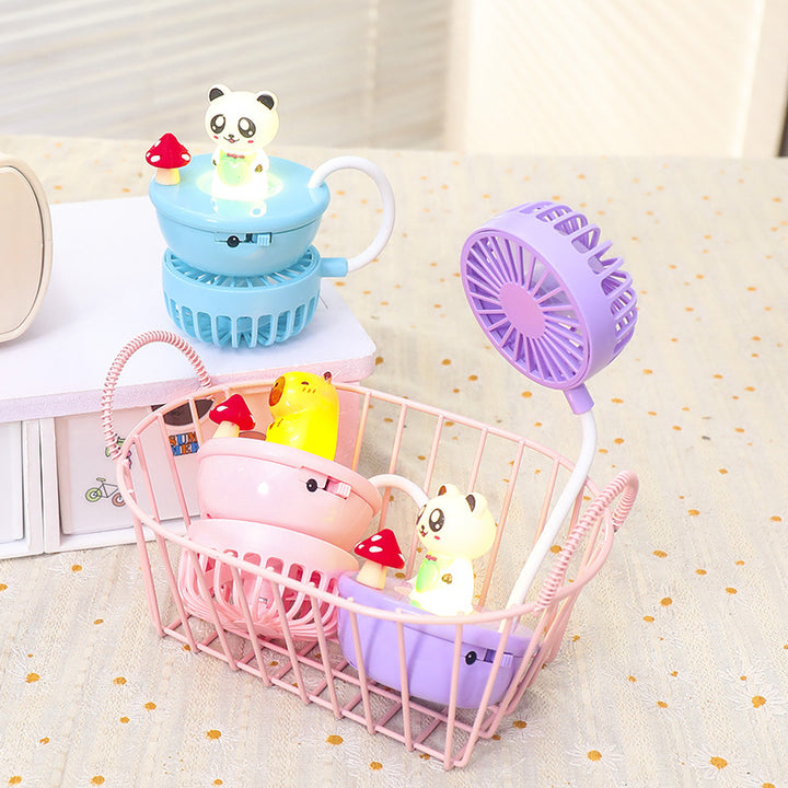 Ladies Portable Mini Fan with LED Function and Animal Design Kalsten