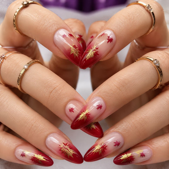 Artificial nails with leaf design Kalsten