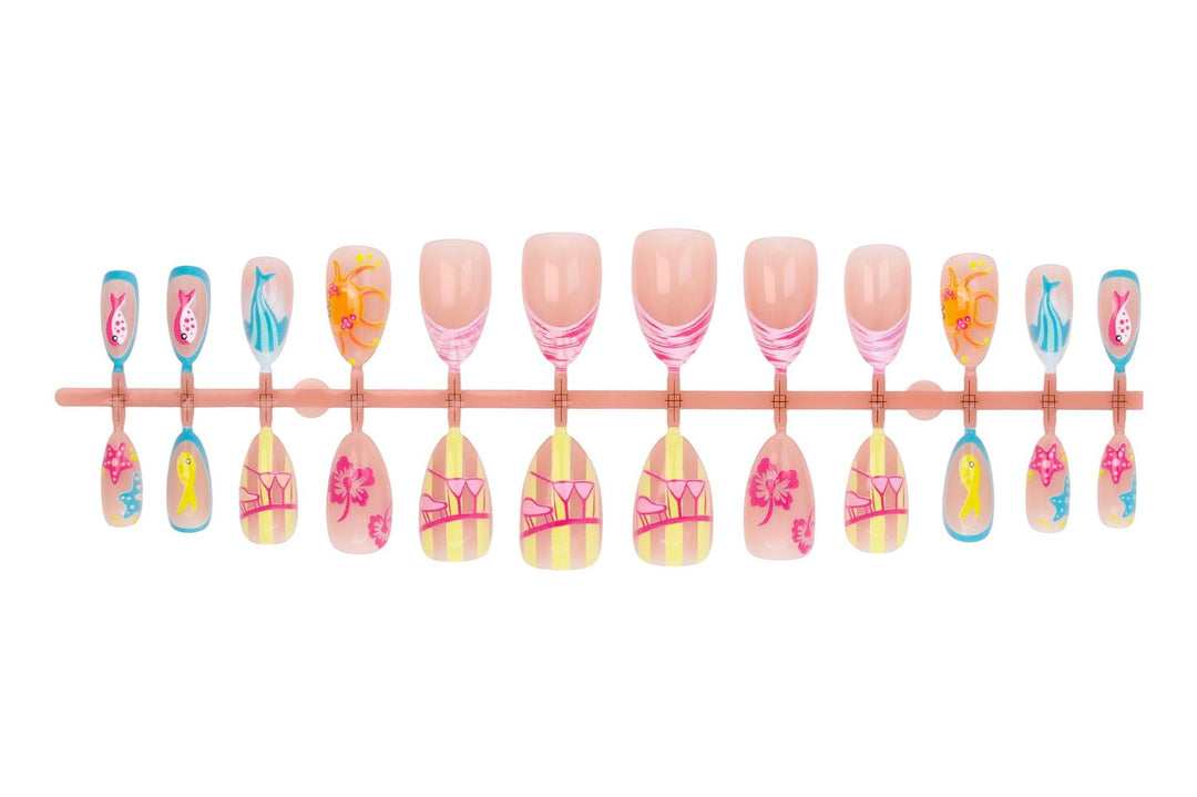 Artificial Nail Set with Maritime Motifs Kalsten