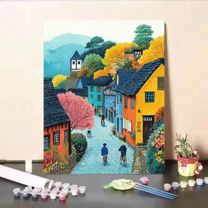 Scenic Village Paint by Numbers Art Kit Kalsten