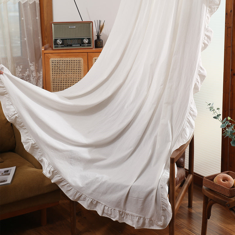 Ruffled Textured Table Cover