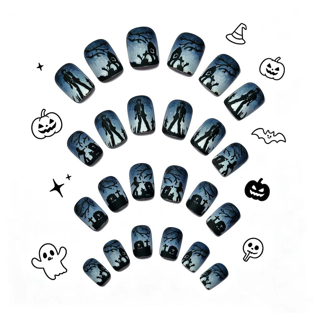 Creative Nail Art in Spooky Gravestone Design Kalsten