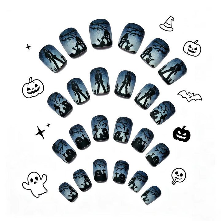 Creative Nail Art in Spooky Gravestone Design Kalsten