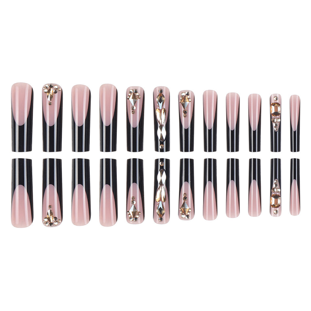 Luxury Rhinestone-Embellished Stiletto Press-On Nails Kalsten