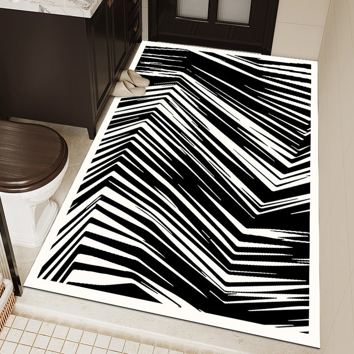 Geometric Patterned Bathroom Mat