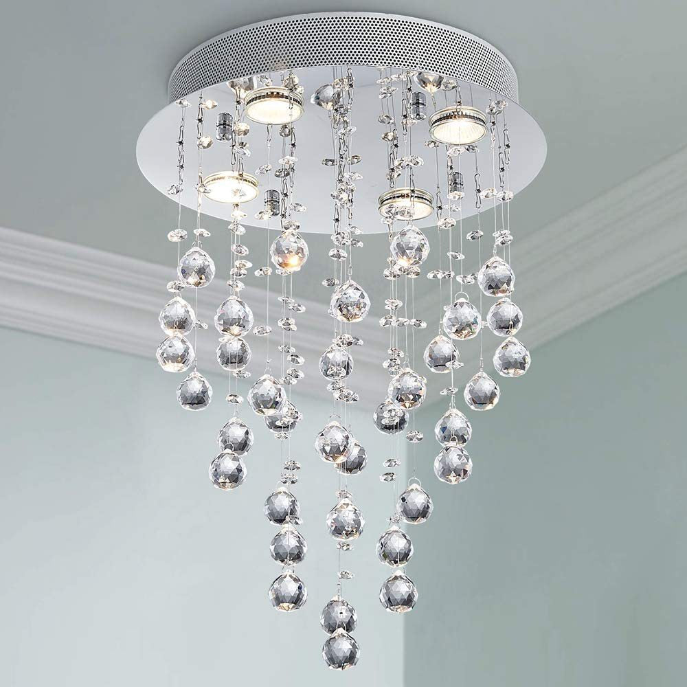 Crystal Raindrop Hanging Light Fixture
