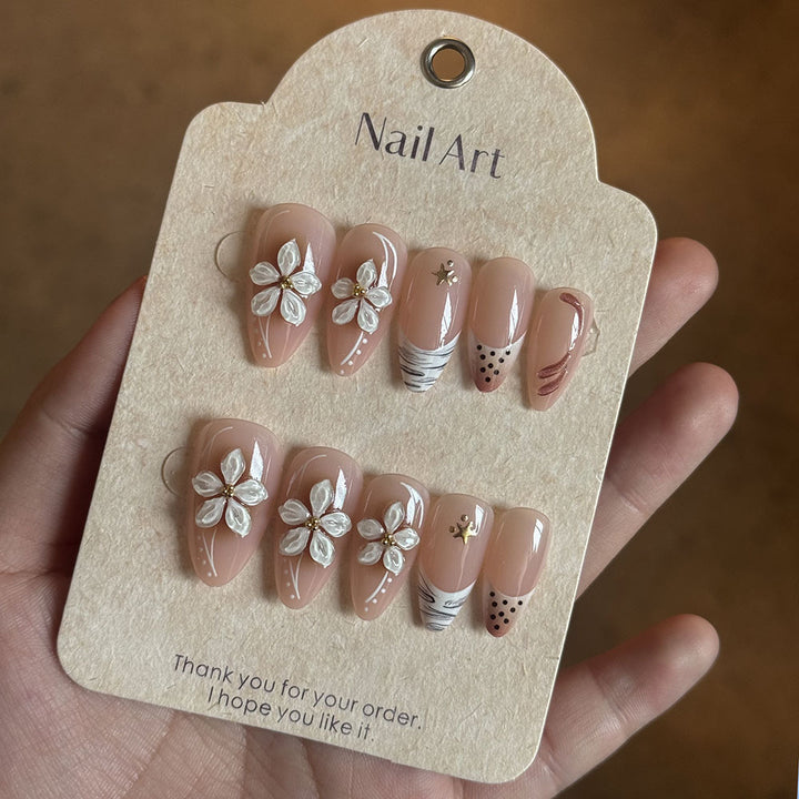 Elegant Floral Theme Press-On Nails Kalsten