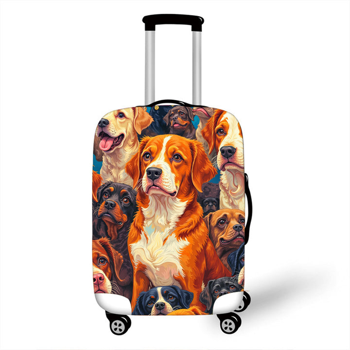 Unisex hard shell suitcase with colorful cat design Kalsten