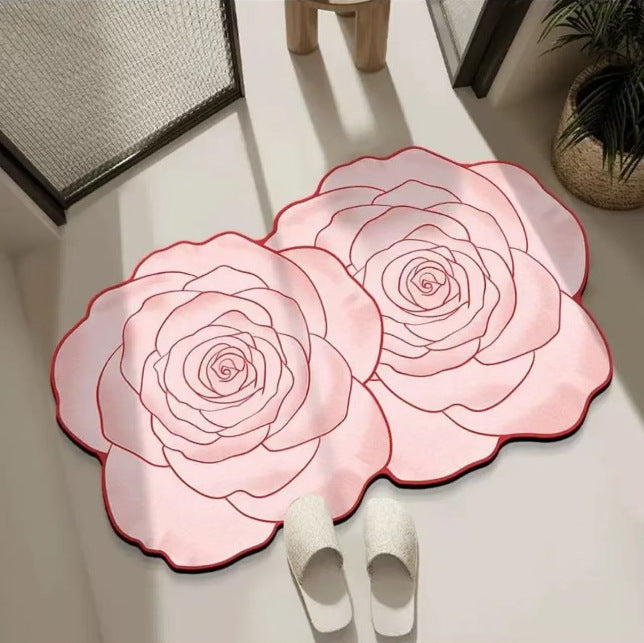 Floral-Shaped Bathroom Mat