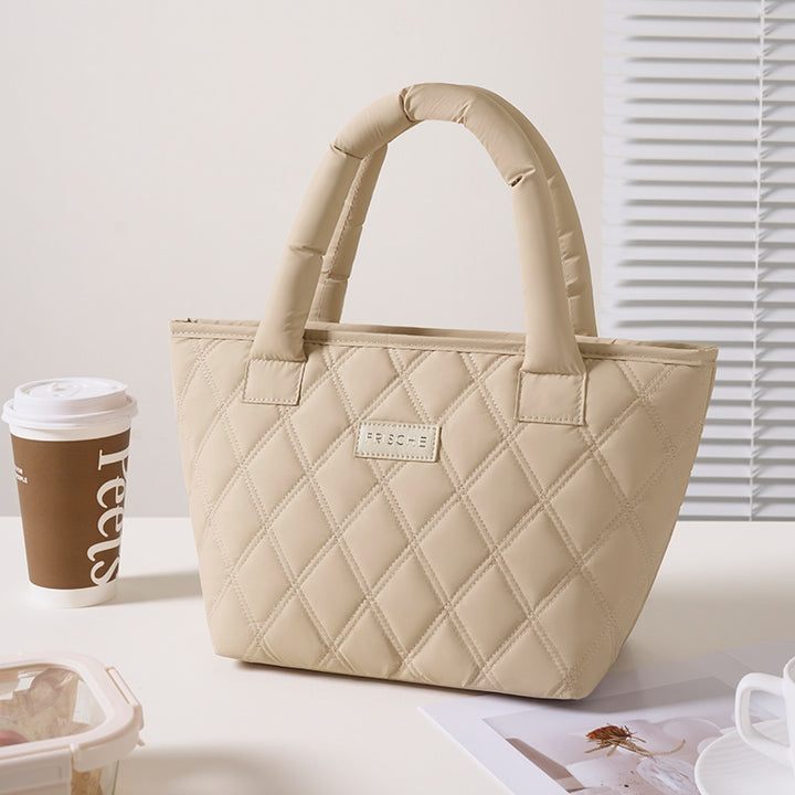 Insulated Quilted Lunch Tote
