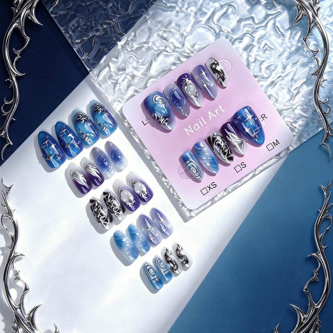 Acrylic Nail Set with Elegant Designs Kalsten
