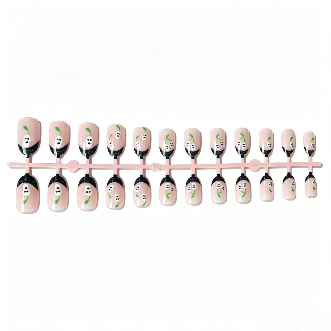 Artistic Skull-Themed Nail Art