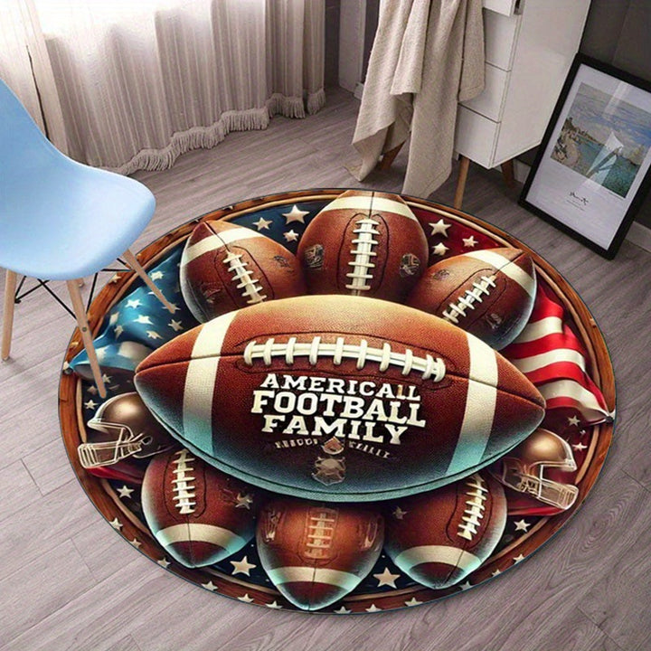Football-Themed Area Rug Kalsten
