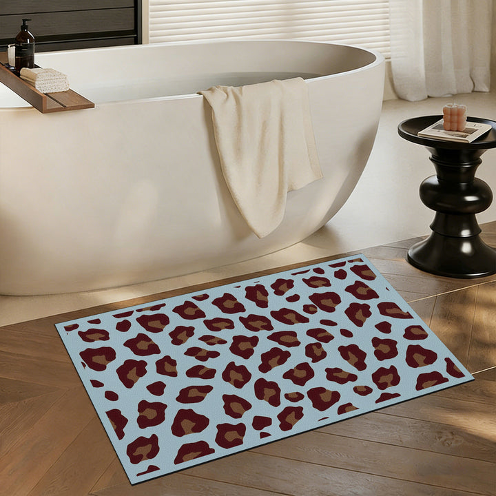 Decorative Leopard Print Bath Mat