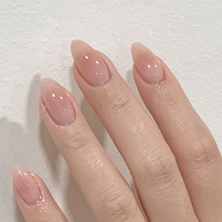 Artful gel nails with elegant tip design Kalsten
