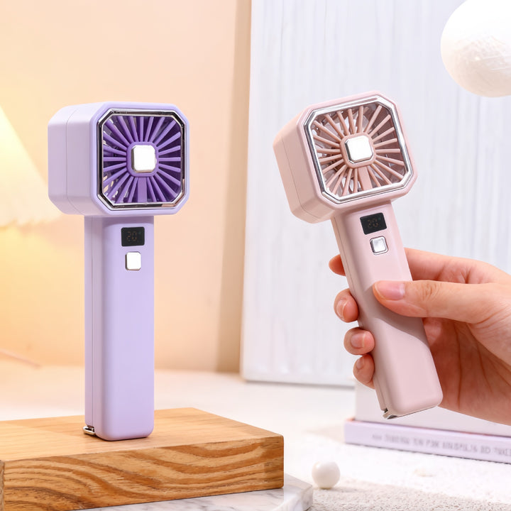 Women portable hand fan with digital speed display Kalsten