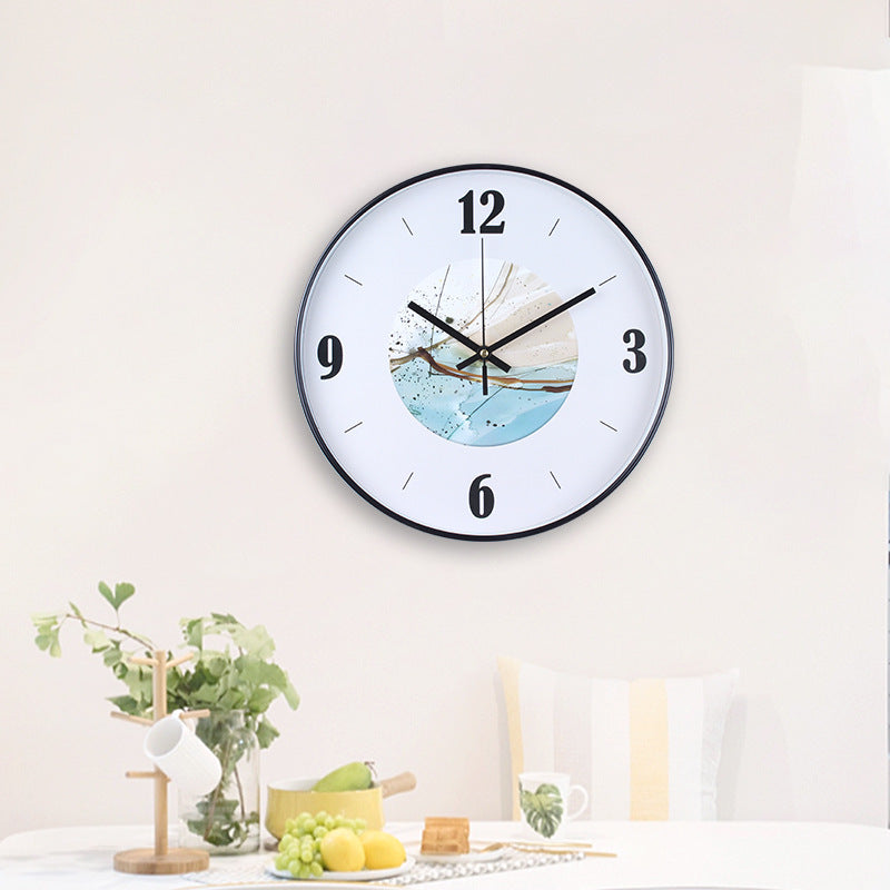 Wall clock with elegant leaf pattern Kalsten