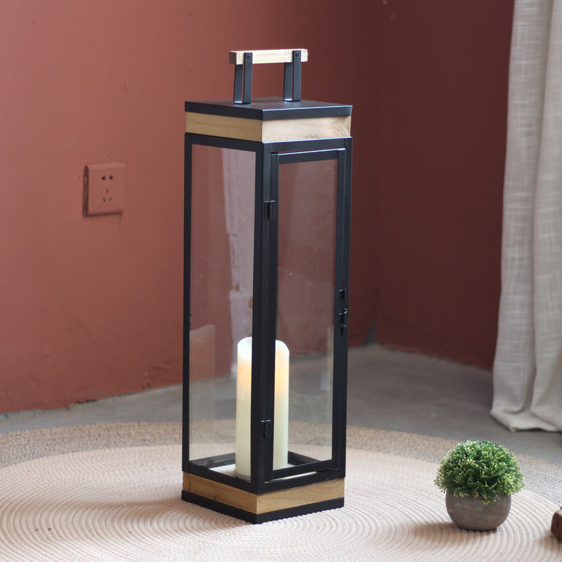 Decorative Lantern with Wooden Handle Kalsten